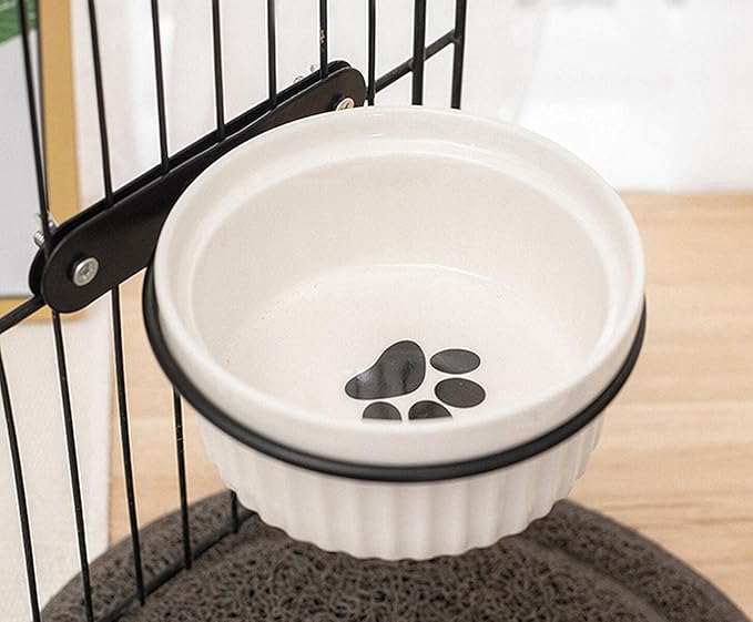 Dog Crate Water Bowl No Spill,Hanging Pet Bowl for Small