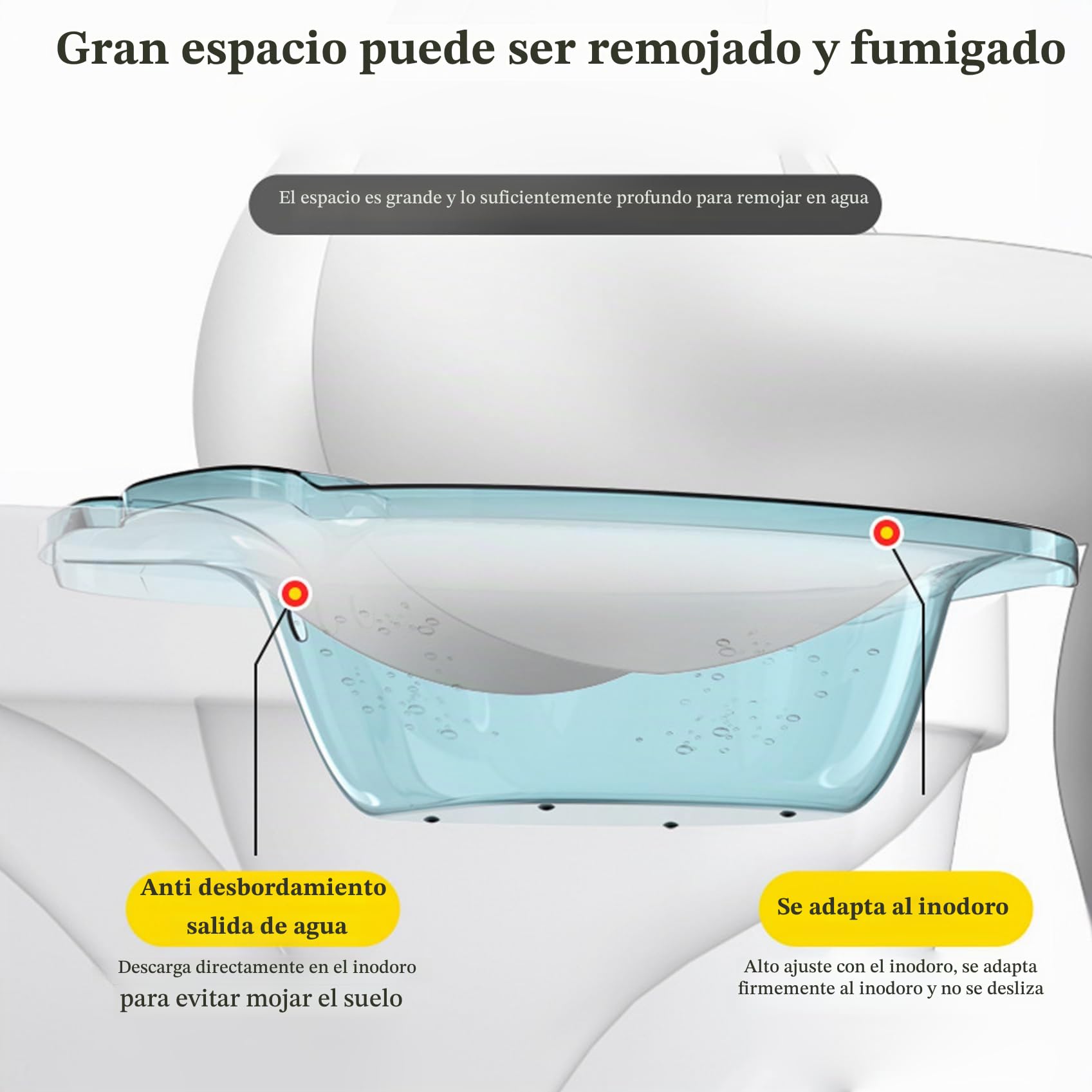 Baño De Asiento Plegable Para Hemorroides De Inodoro Lavabo De Asiento De Pet Seguro Con Limpiador Extraíble Tina De Baño De Asiento Profundo Con Orificio Para Colgar Asiento De Inodoro Portátil
