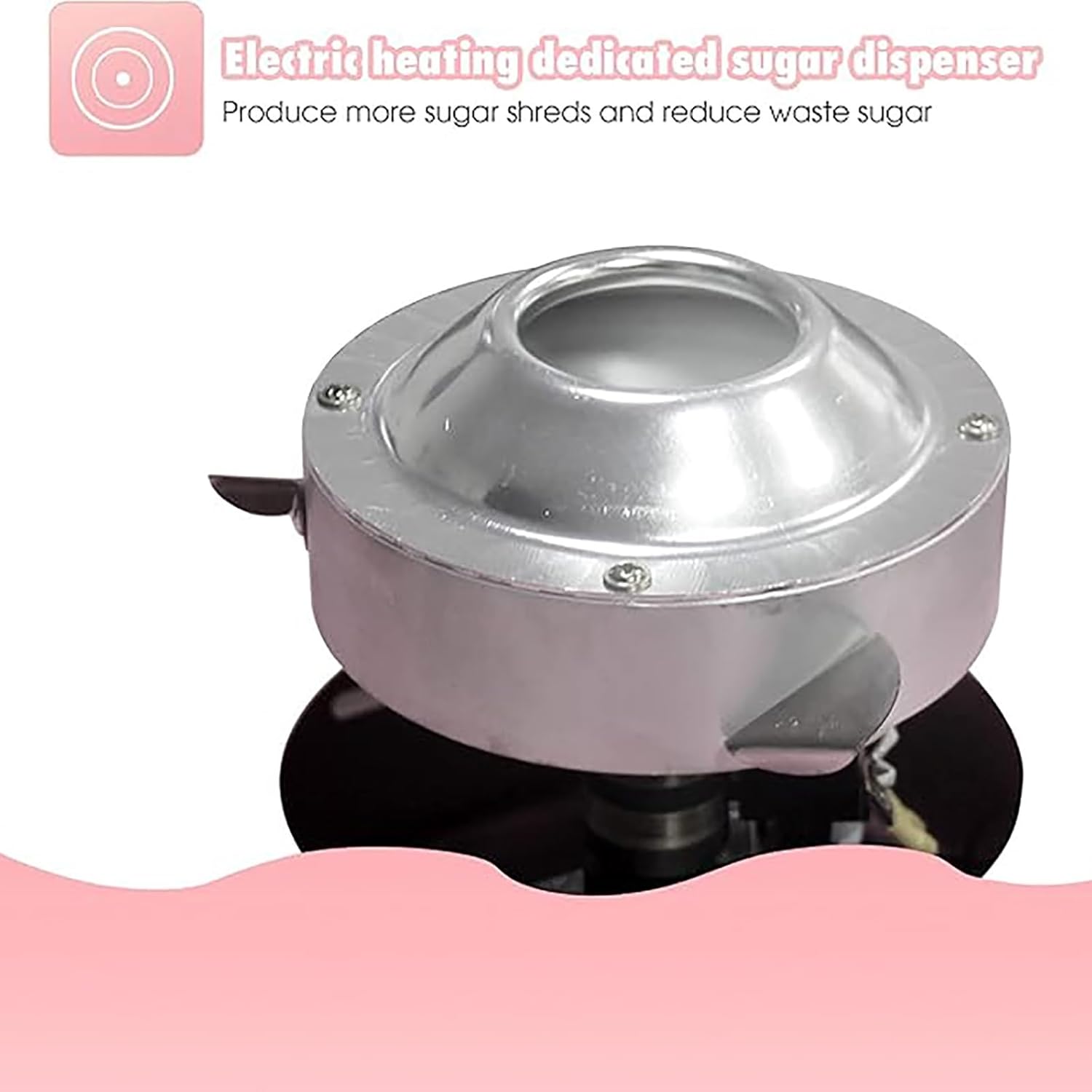 Commercial Electric Cotton Candy Machine 1200W - Stainless Steel Bowl, Sugar Scoop & Drawer - Ideal for Family Parties, Events, and Carnivals - Easy to Use, Fast Production