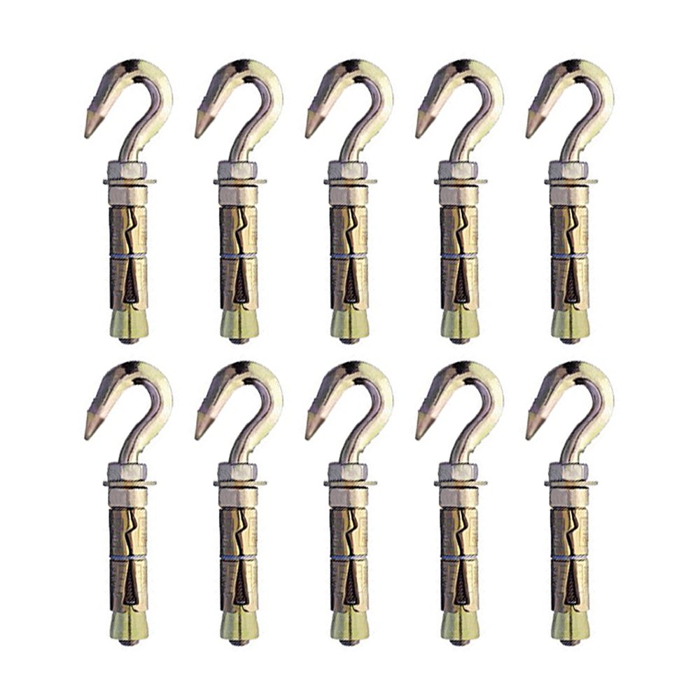 M6 Hook Bolt Shield Anchor - 10 Pack