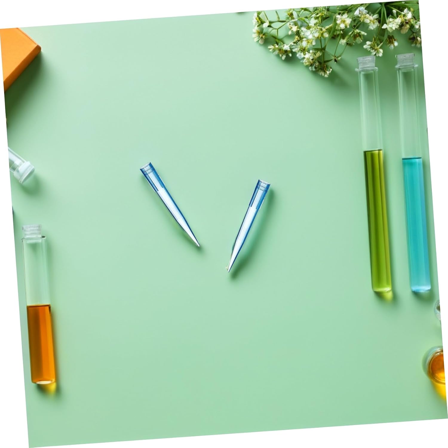 CHILDWEET 500pcs Blue 1000μl Plastic Liquid Pipette Tips Universal Scientific Pipettor Tips for Laboratory Use