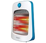 Havells Cozio 800 Watt Room Heater with Dual Quartz Heating Rods| Silent Operation| Tip Over Protection| Easy to Carry for Bedroom & Office| Anti Rust Reflector| 2Yr Manufacturer Warranty(White, Blue)