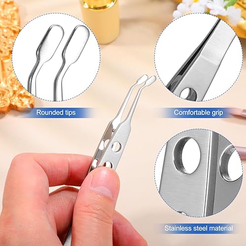 Vista 6 de iplusmile Meibomian Gland Expressor, Pinza profesional de acero inoxidable para párpados de masaje multifunción, herramienta de expresión