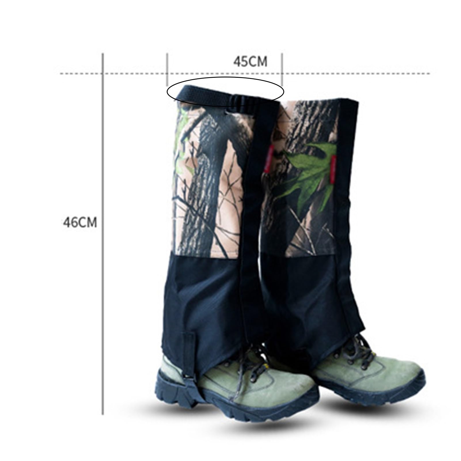 Guêtres de Jambe, guêtres Anti-Morsure de Serpent, guêtres de Raquettes à Neige Portables et résistantes à l'usure, guêtres d'extérieur, adaptées au Camping, à la randonnée et à la Raquette