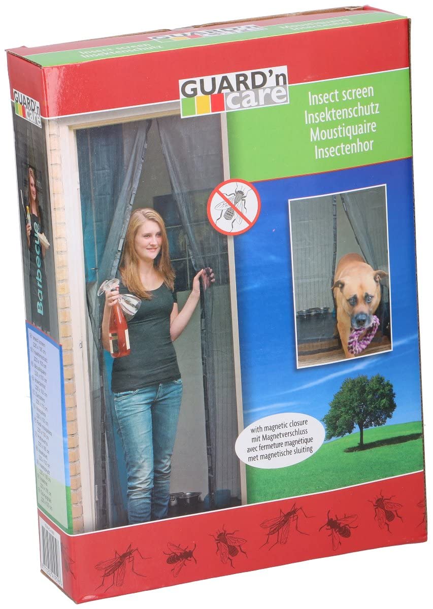 Bakaji Schwarz Guard 'N Care Magnetic Fly Screen Door Curtain Anti-Insect/Immediate Protection Against Mosquitoes Insect Fly 220 X 100 Cm