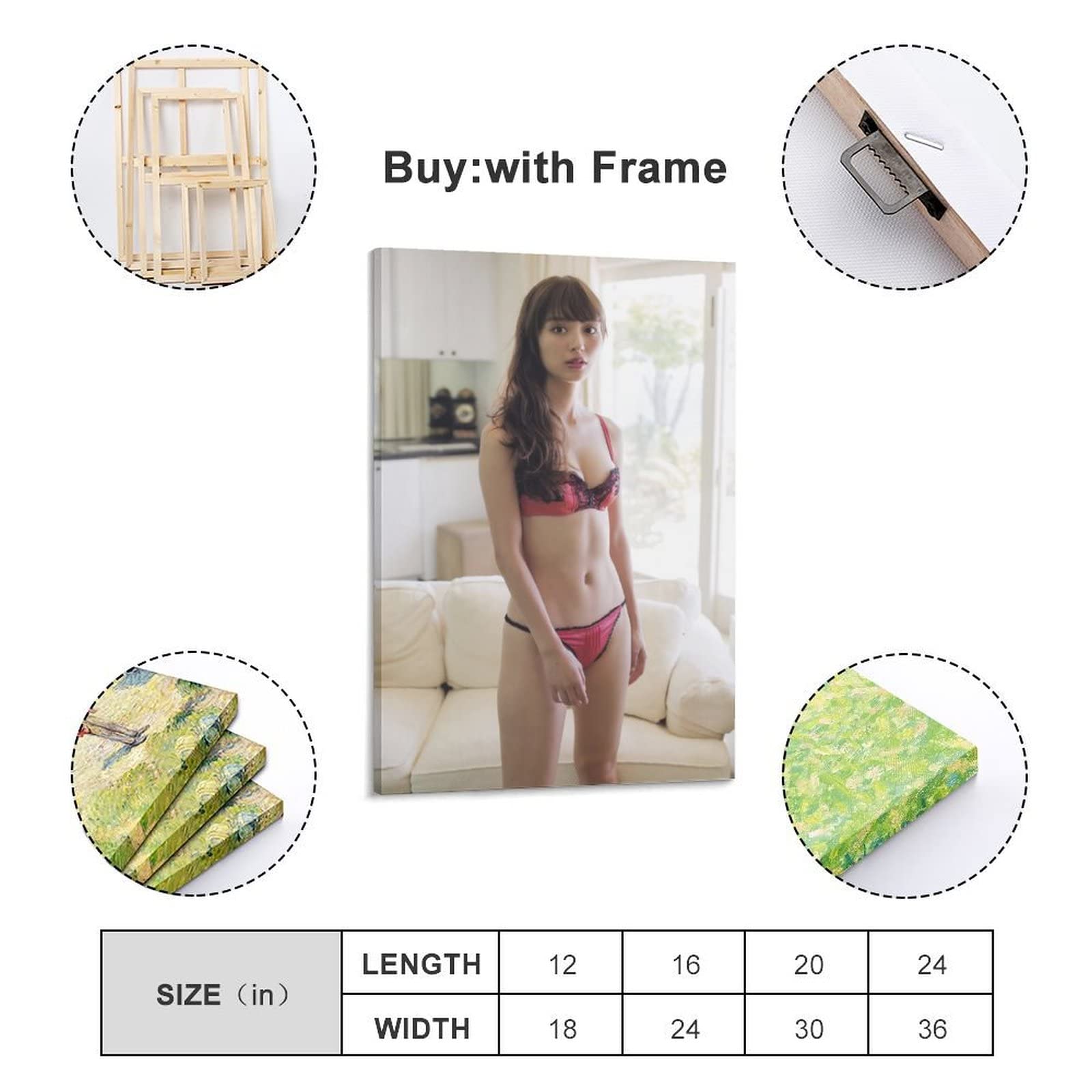 Amazon.co.jp: 内田理央水着ビキニ絵画セクシー写真 (2) 部屋飾り