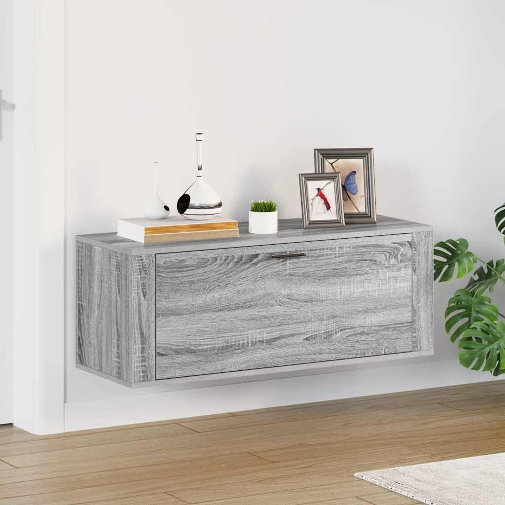 Scarpiera da Ingresso Grigio Sonoma 100x35x38 cm