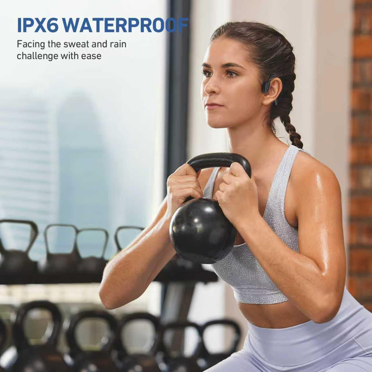 Bone Conduction Headphones Bluetooth 5.4, Open Ear Headphones with Mic, 12H Playtime Wireless Headphones, IPX6 Sweatproof Lightweight Sports Headset for Running, Cycling, Walking - Image 6