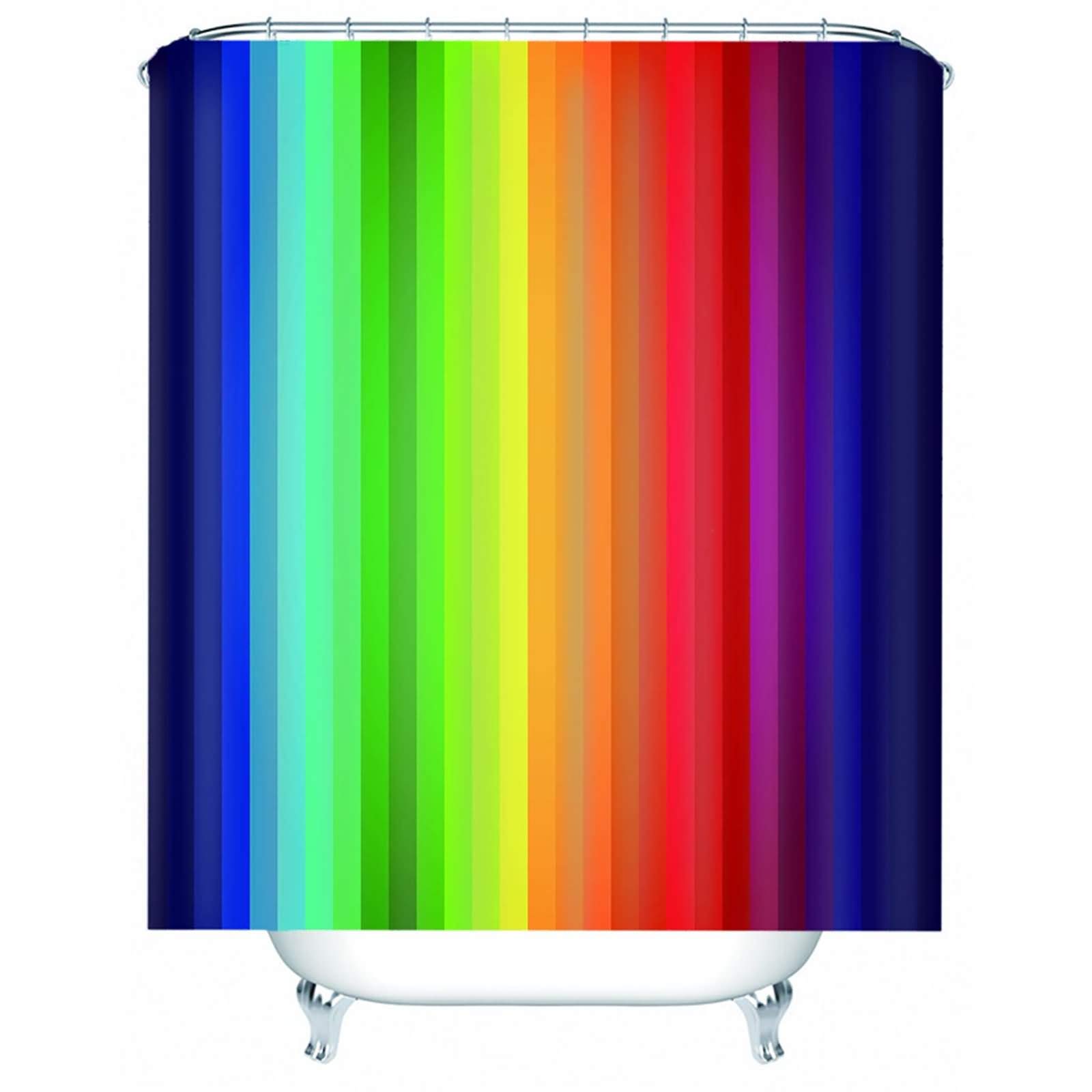 Rideau de douche géométrique 200x180cm en polyester haute densité pour meuble de salle de bain