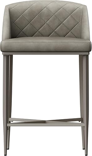 Miniatura 9 de Hillsdale Furniture Phoenix Taburete de altura de mostrador (juego de 2), color gris Peltre,plateado