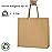 SHIPKEY 12 Pack Large Brown Gift Bags, 5 Senses Kraft Bags with Golden Tissue Paper, 12.5x4.5x11 Inches Paper Bags with Handles (32x11.5x28cm)