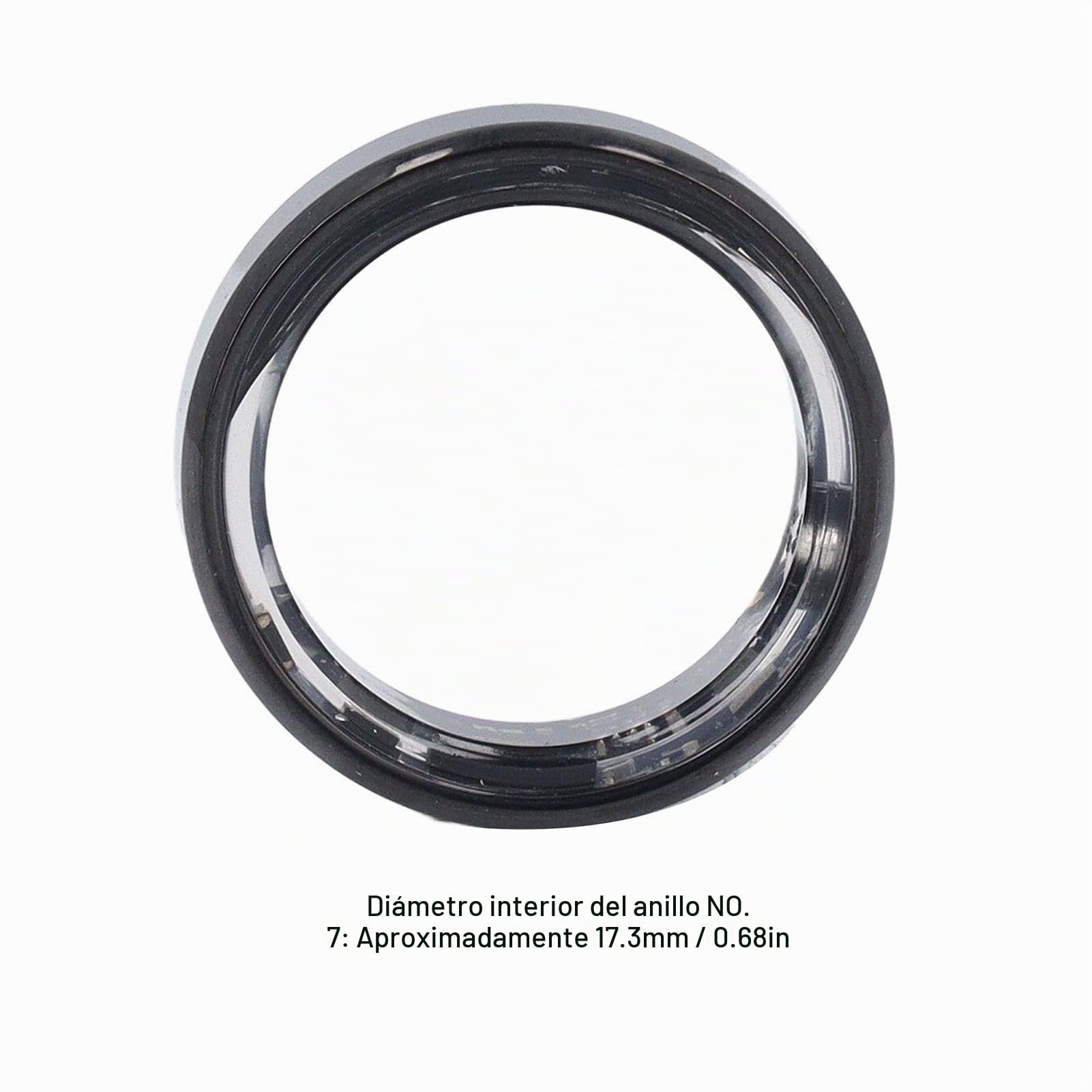 Anillo Inteligente de Fitness Bluetooth, Monitor de Salud para Sueño, Podómetro y Control de Aplicación, Negro