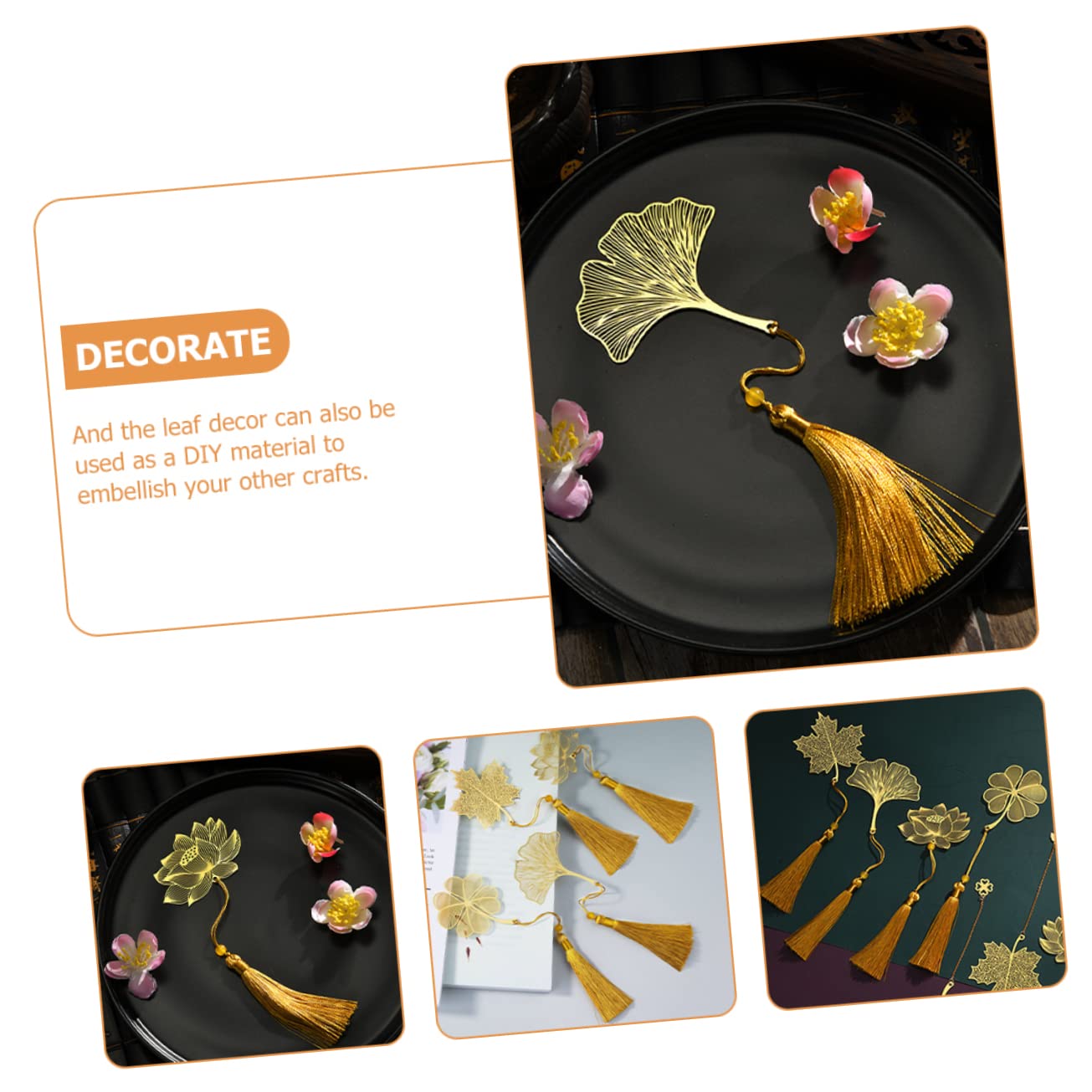 Toyvian 20pezzi Segnalibri Decorativi in Metallo a Foglia a Elegante Per Amanti Dei Libri e Lettori