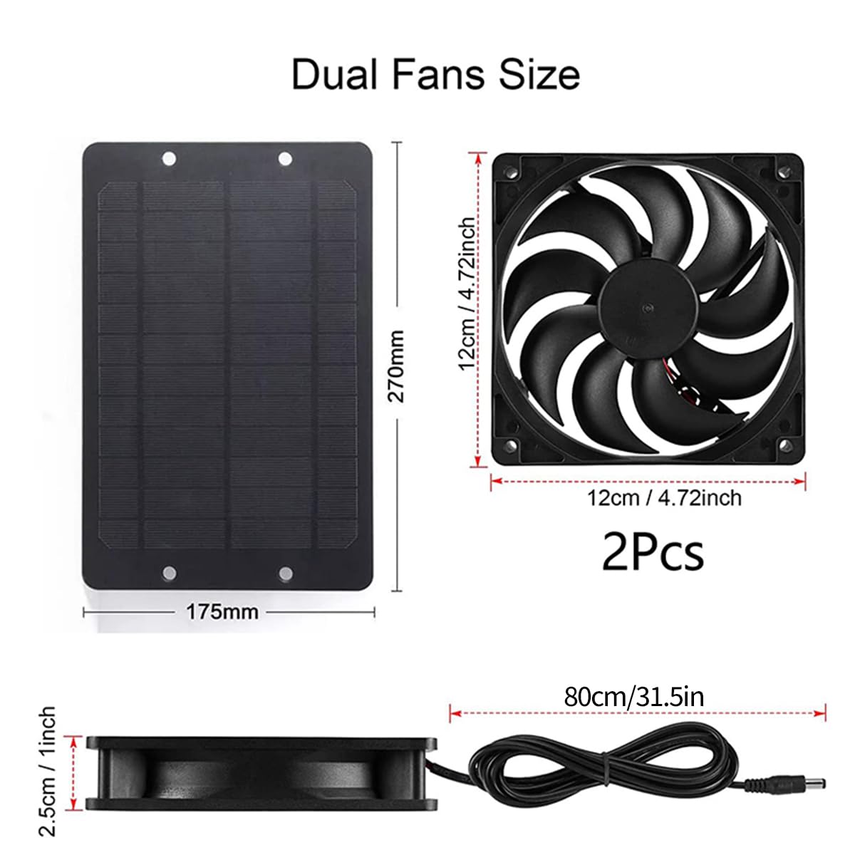 Amazon.co.jp: 換気扇 ソーラーパネル 12cm ソーラー排気ファン