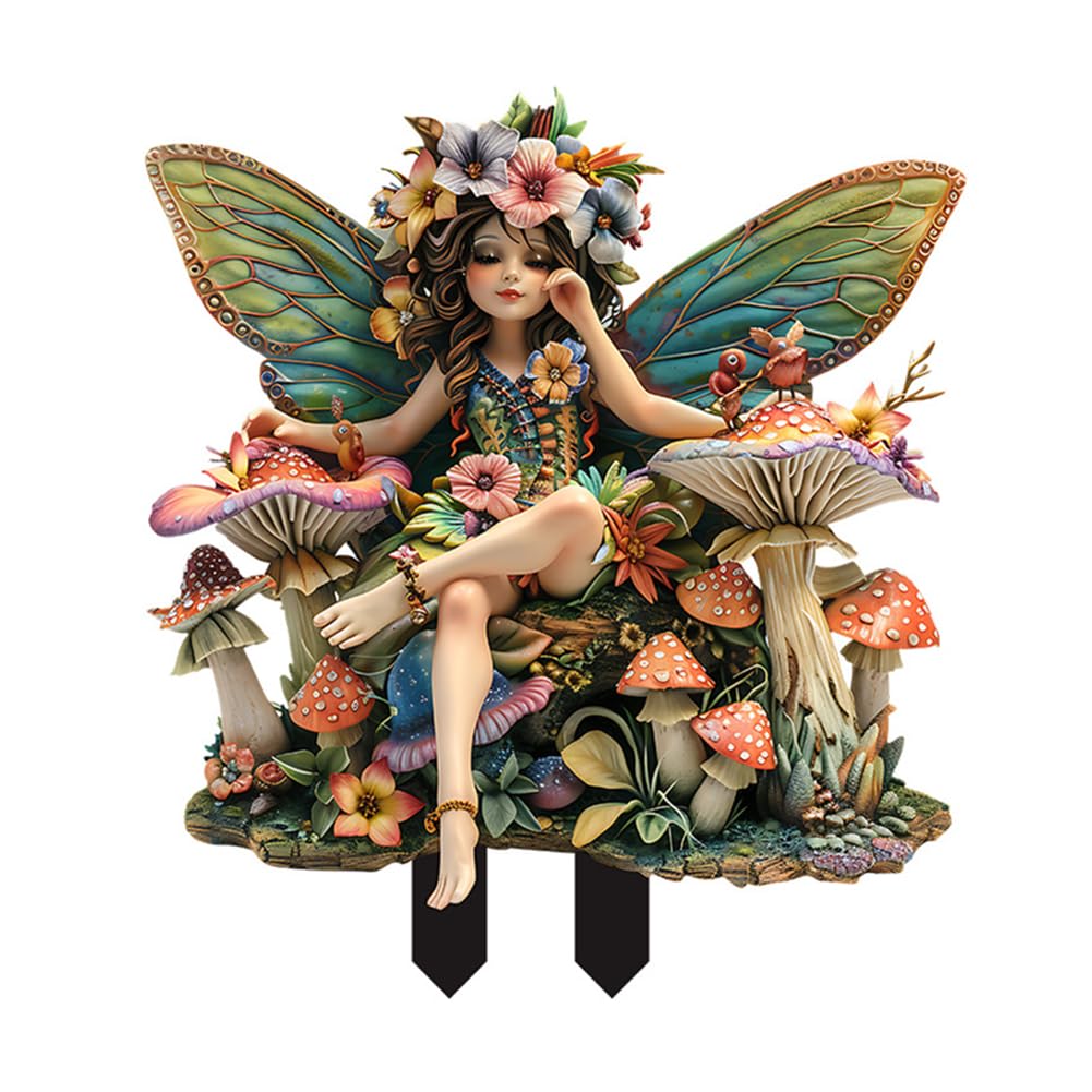 Décoration statue de fée pour embellir un jardin extérieur sans vie