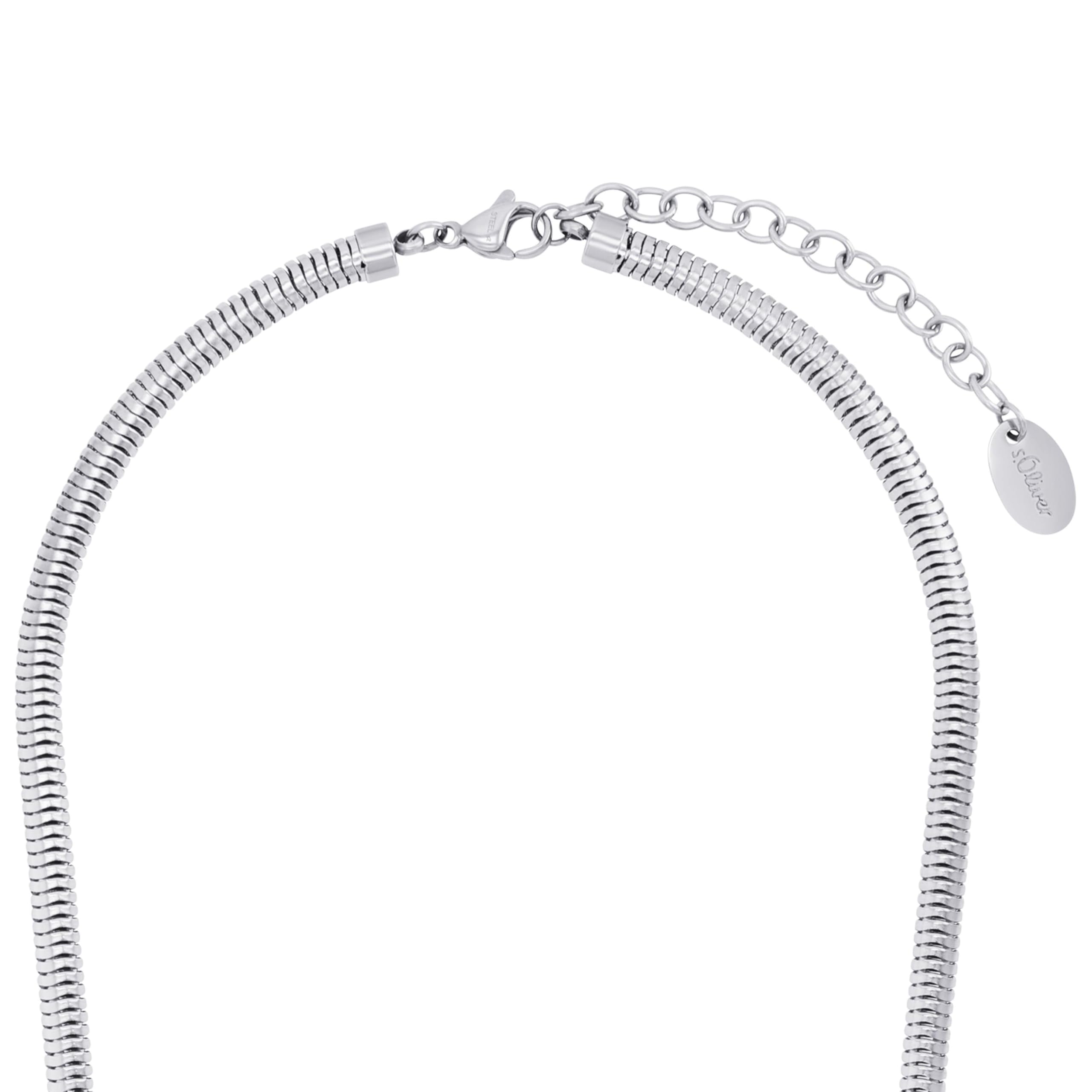 s.Oliver Halsband Edelstahl Damen Halsschmuck, mit Kristall, Kommt in Schmuck Geschenk Box