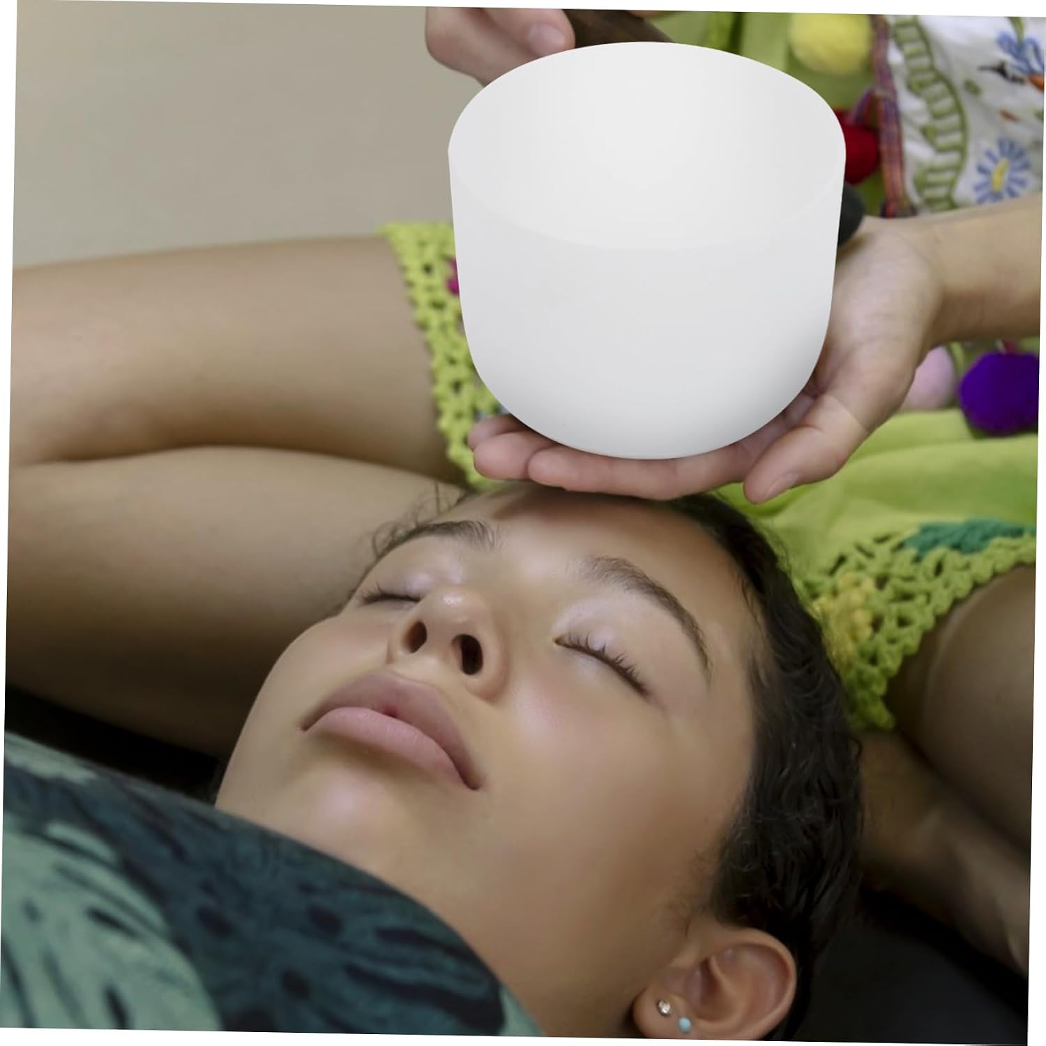 Totority 1set Meditation Sound White Crystal for Yoga Relaxation and Mindfulness for Meditation Rooms Saunas and Study Spaces