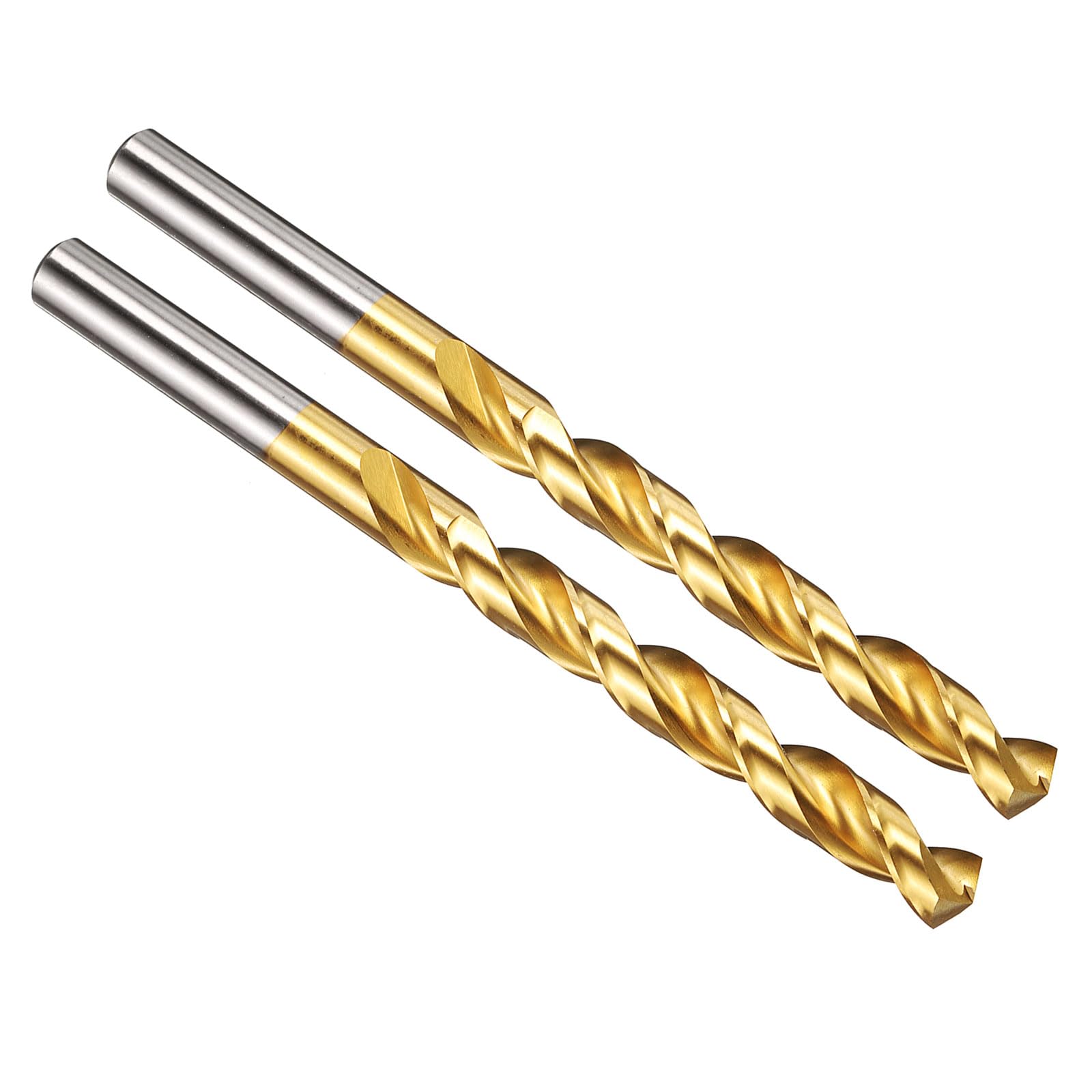 PATIKIL 9mm Drill Bit, M42 8% Cobalt High-Speed Steel Jobber Straight Shank 135° Titanium Nitride (TiN) Coated for Hard Metal Stainless Steel - 2 Pack — image 1