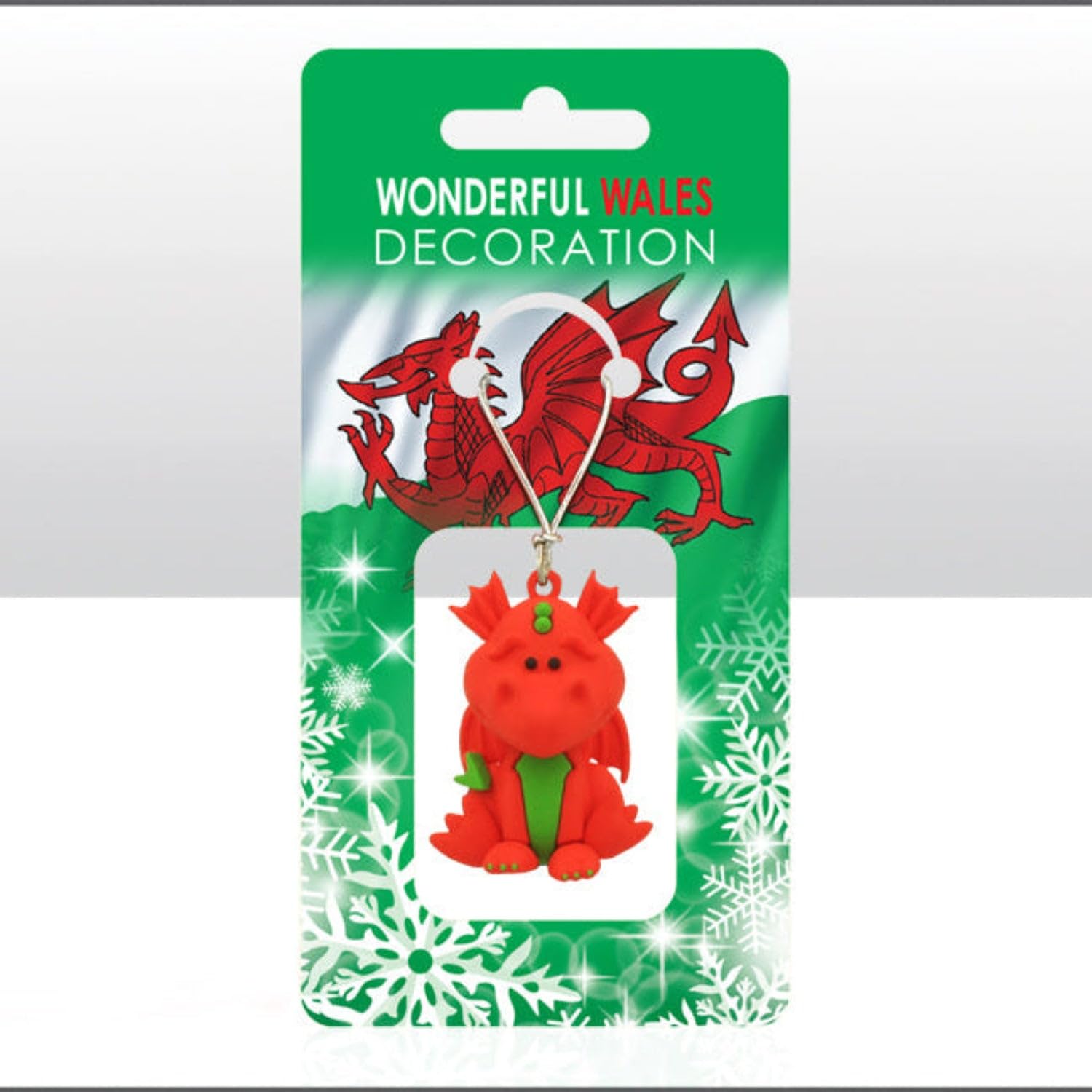 Manav Red Wales Dragon Christmas Hanging Decoration – Festive Welsh Dragon Ornament For Tree, Home & Holiday Display, Handcrafted Celtic-Inspi Design, Perfect Welsh Souvenir Gift & Seasonal Décor