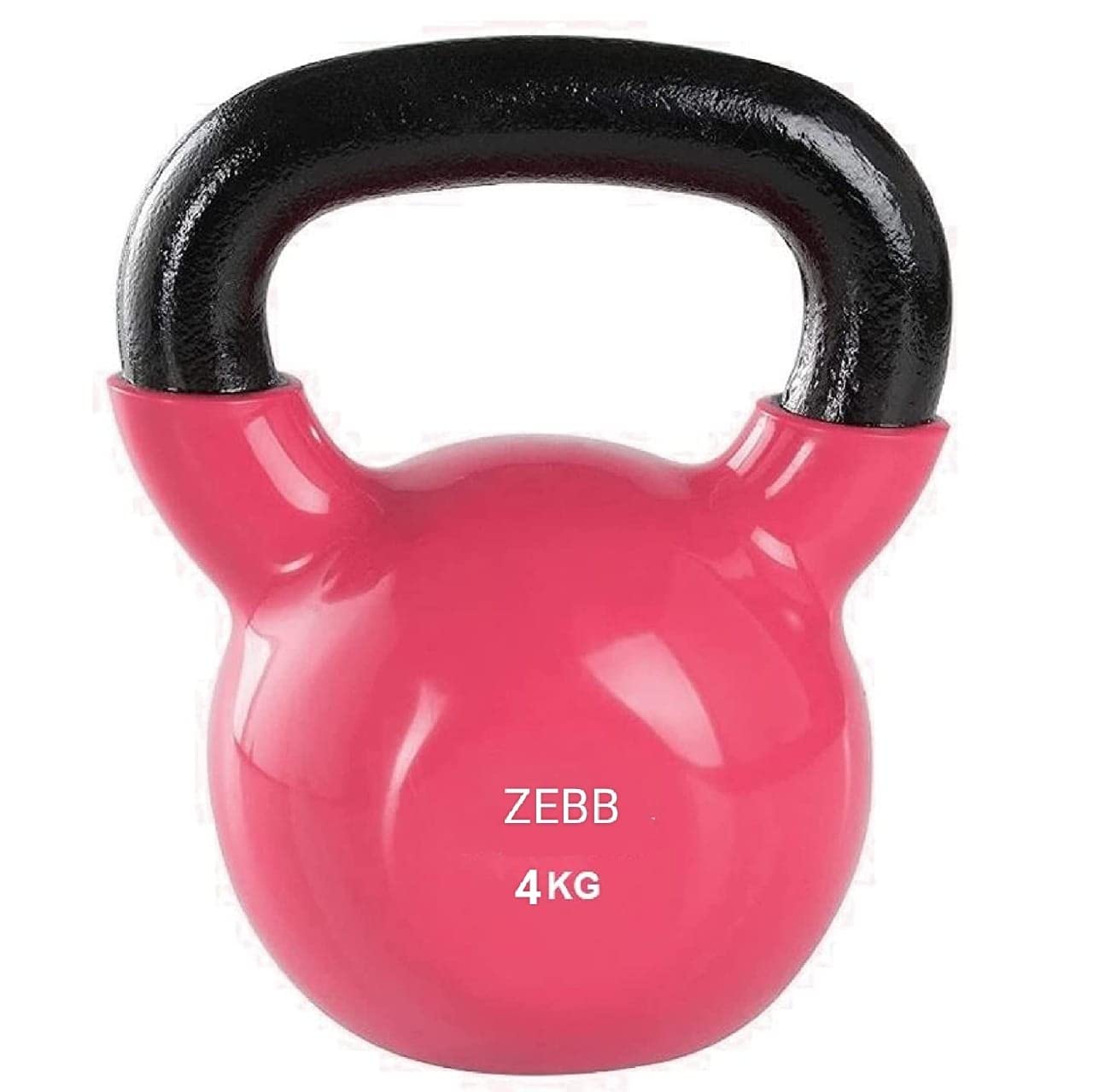 ZEBB Vinyl Coated Solid Kettlebell for Gym Exercises, 4 kg kettlebell for Strength/Fitness/Kettle Bell for Home Gym Pink Color (B0BNVV4292) Amazon Price History, Amazon Price Tracker