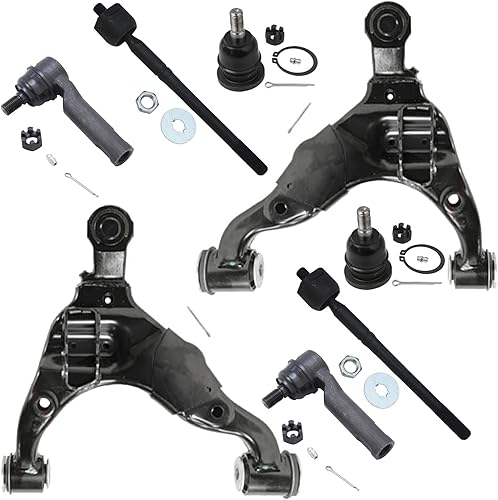 Miniatura 1401 de Detroit Axle - Kit de brazos de control de extremo delantero RWD para Dodge Ram 03-06 2500 3500, 2 brazos de control superior con rótula 2 varillas