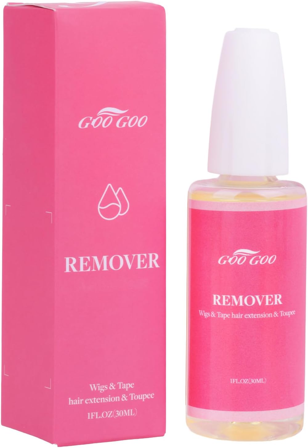 GOO GOO Tape in Extension Remover, Wig Glue Remover, Tape in Hair Extensions Adhesive Remover, Removes Hair Glue, Wig Tape, Double Sided Extension Tape, Fast Acting Hair Extensions Remover 30ml