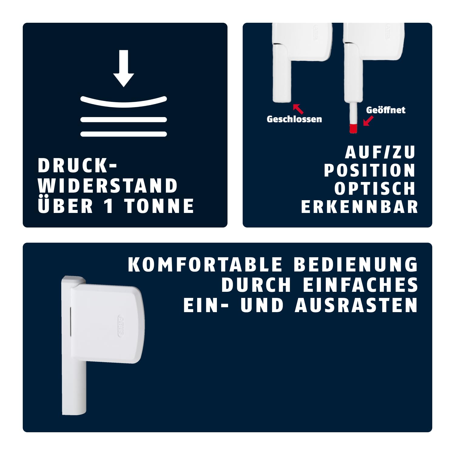 ABUS Scharnierseitensicherung FAS101 - Fenster-Zusatzschloss für die Scharnierseite - ABUS-Sicherheitslevel 10 - 24490 - Weiß