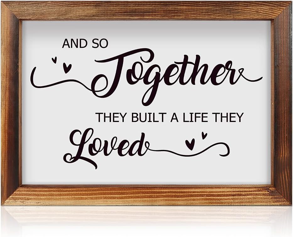 CHDITB The Best Things In Life Framed Wood Sign Plaque(16"×11"), Wooden Wall Table Sign with Scripture Bible Verse Quotes, Vintage Family Sign Housewarming for Home Bedroom Farmhouse Guest Room
