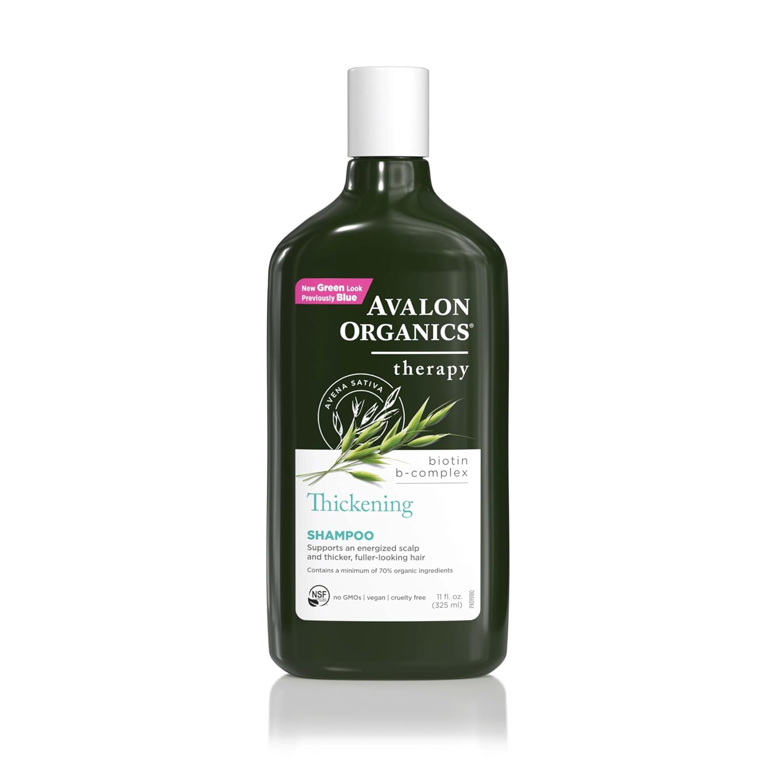 Avalon Organics Biotin Shampoo - Therapy B-Complex Thickening Shampoo for an Energized Scalp & Fuller, Thicker-Looking Hair, 14 Fl Oz