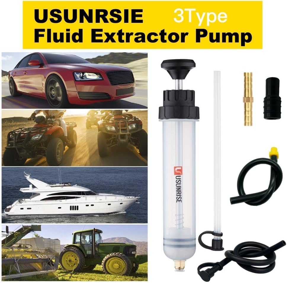 Miniatura 8 de Bomba Extractora de Fluidos Automotrices, Jeringa para Cambio de Aceite con Manguera Larga, Bomba Estilo Jeringa para Dirección Asistida,