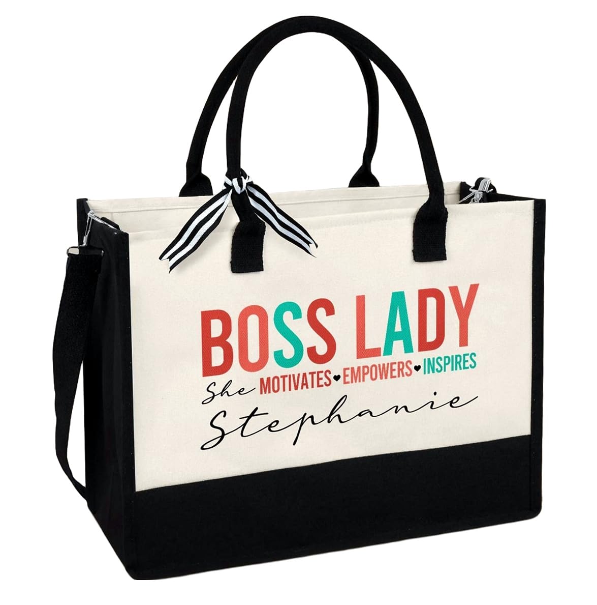 NICEDREAM Custom Name Boss Lady Bag Boss Gifts for Women Manager Tote Bag Boss Lady Gifts for Women Personalized Boss Lady Tote Bags Gift for Boss