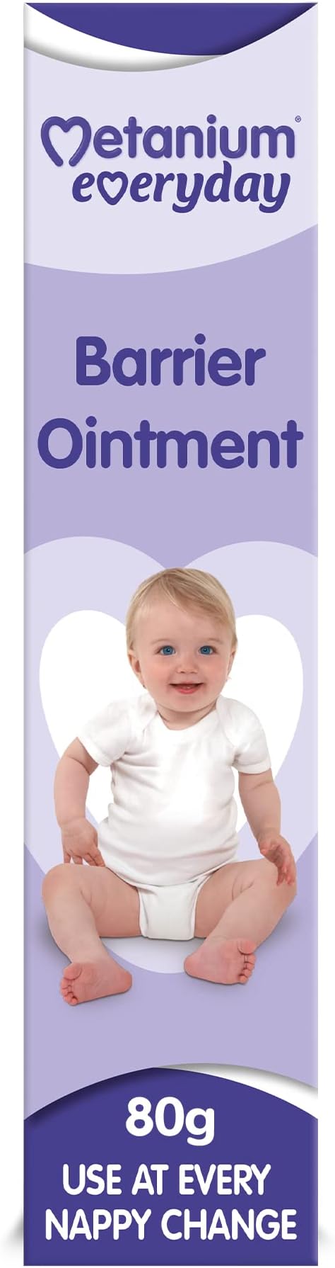 Metanium Everyday Barrier Ointment, Protection From Nappy Rash, For Everyday Nappy Change, Fragrance Free, Lanolin Free 80 g