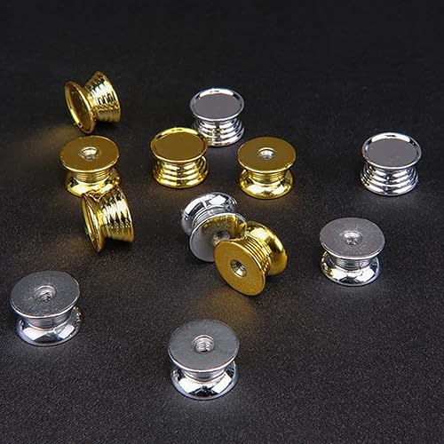 Miniatura 5 de 24 piezas hechas a mano de joyero DIY DIY Base de manija, mini puerta de gabinete de un solo agujero, aleación de metal, accesorios creativos de