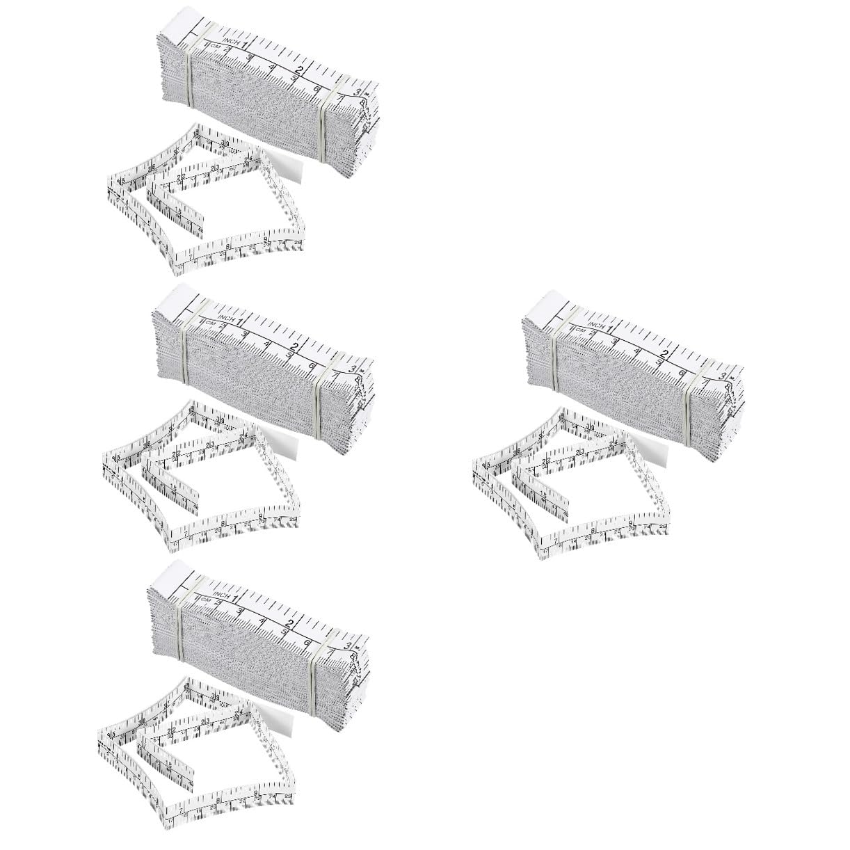 VILLCASE 4 Set Carta Per Misurazioni Corporee Righello Monouso Da Facile Da Leggere Alta Precisione Per Progetti Da Te 25 Pezzi * 4
