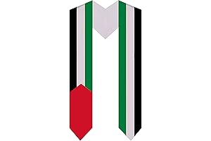 Embroidered Palestinian Flag Graduation Stole