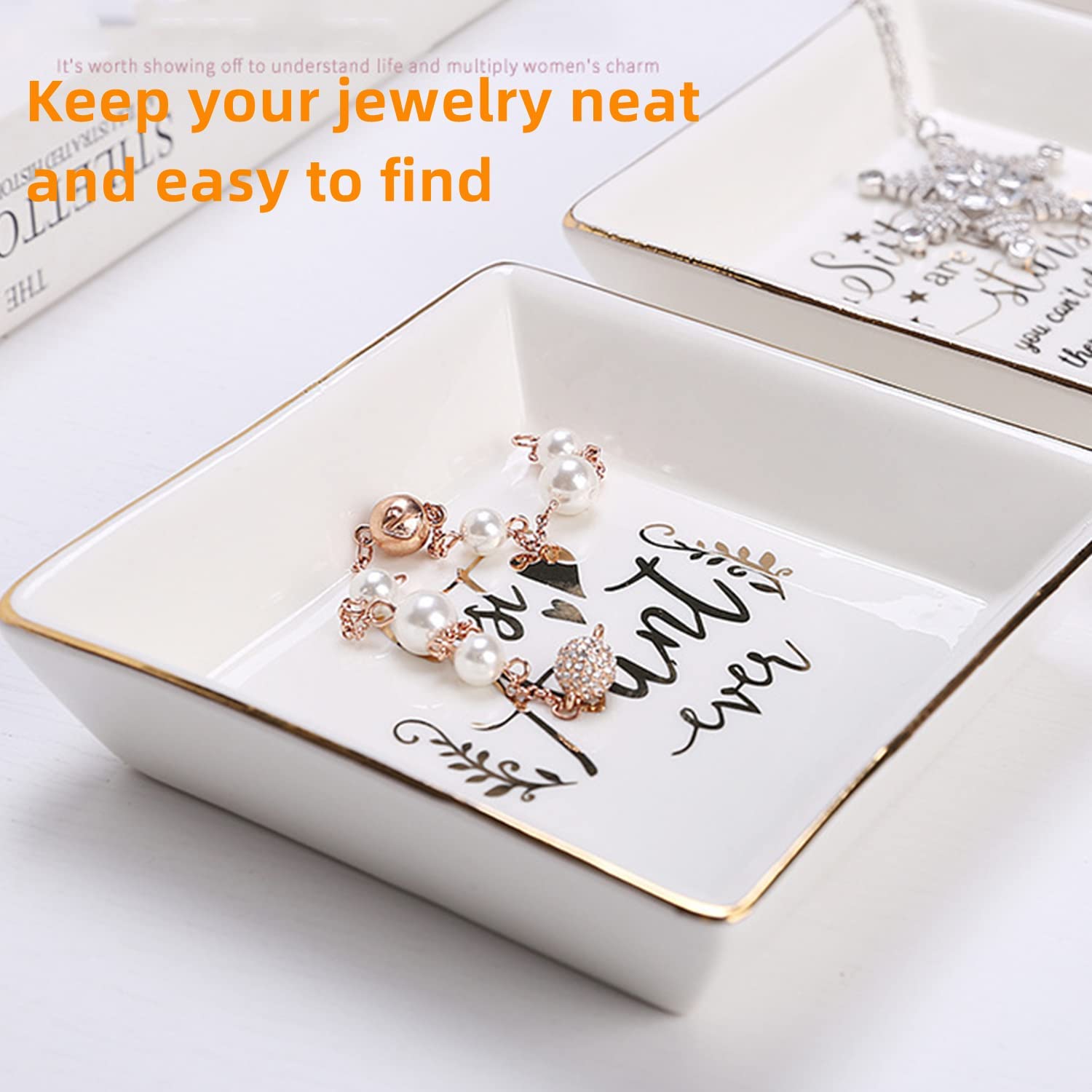 Good Friend Trinket Dish - Jewelry Tray with Friendship Quote -3 Good Friend Trinket Dish - Jewelry Tray with Friendship Quote -3