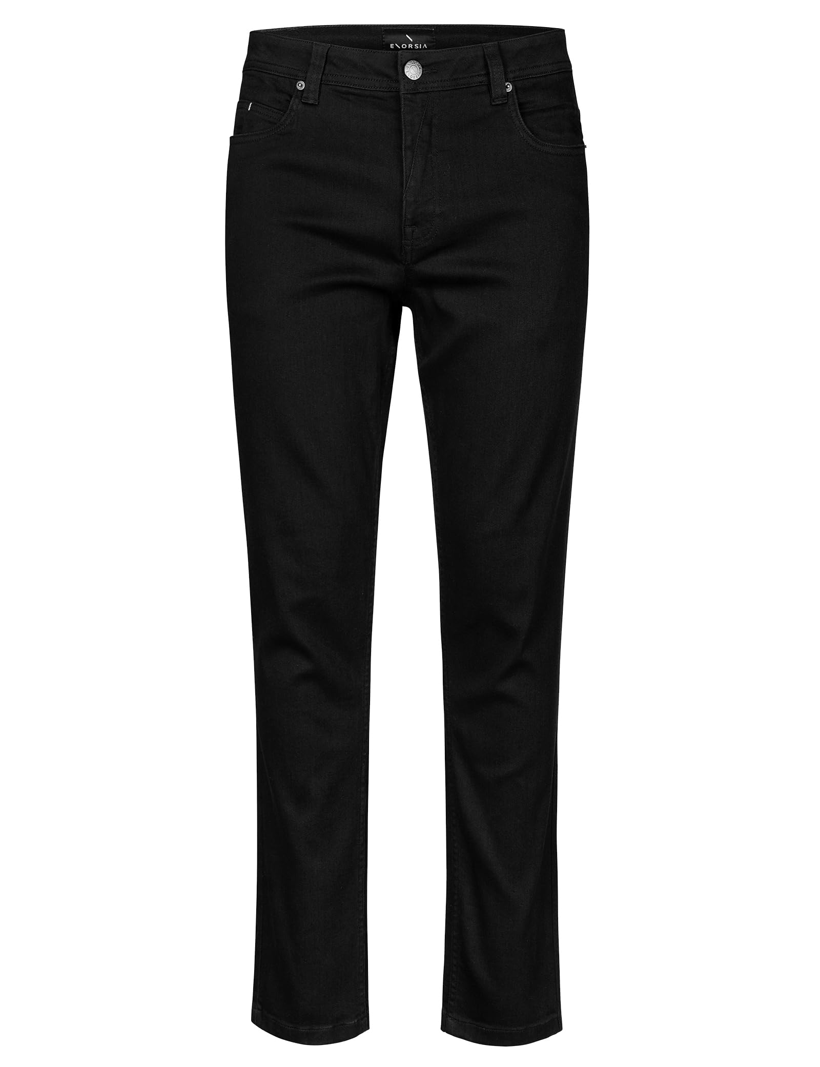 Enorsia Men's Black Slim Fit Stretch Jeans Denim with Soft Touch Perfect for Casual & Work Wear, Denim Jeans for Men UK (UK, Numeric, 36, Regular, Regular, Black)