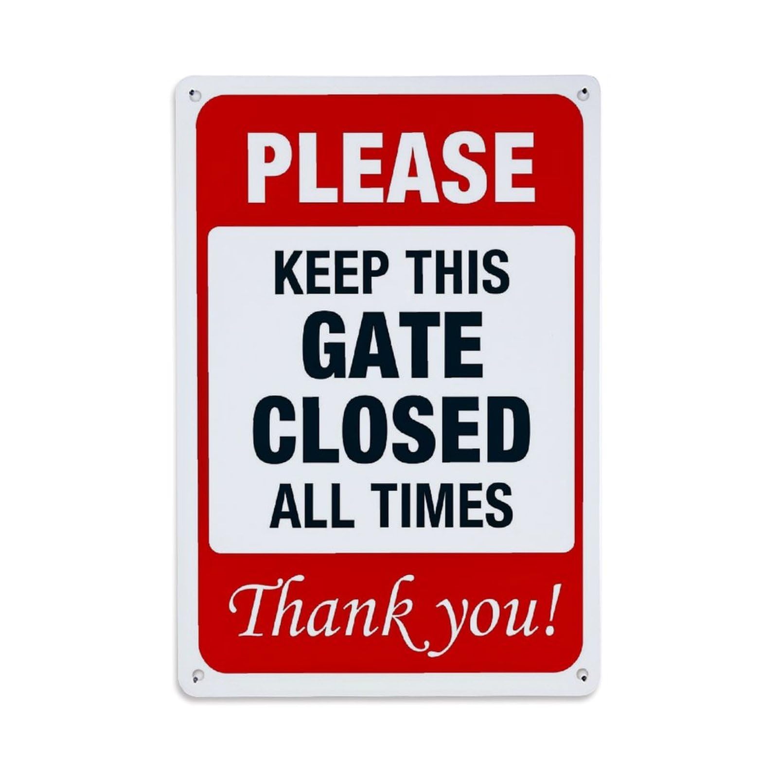 Jdfenggu Vintage Please Keep Gate Closed Always Retro Metal Tin Sign, Metal Poster For Bar, Home, Man Cave, Kitchen, Laundry Room Art Decor 8X12 Inch