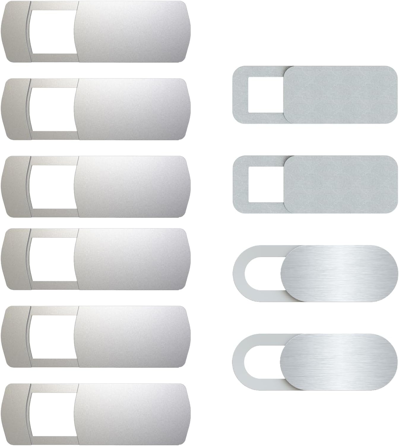 Webcam Cover, Webcam Cover Slide Compatible for Laptop, Desktop, PC, MacBook Pro, iMac, Mac Mini, iPad Pro, Smartphone,Protect Your Privacy and Security,Strong Adhesive (Silver)