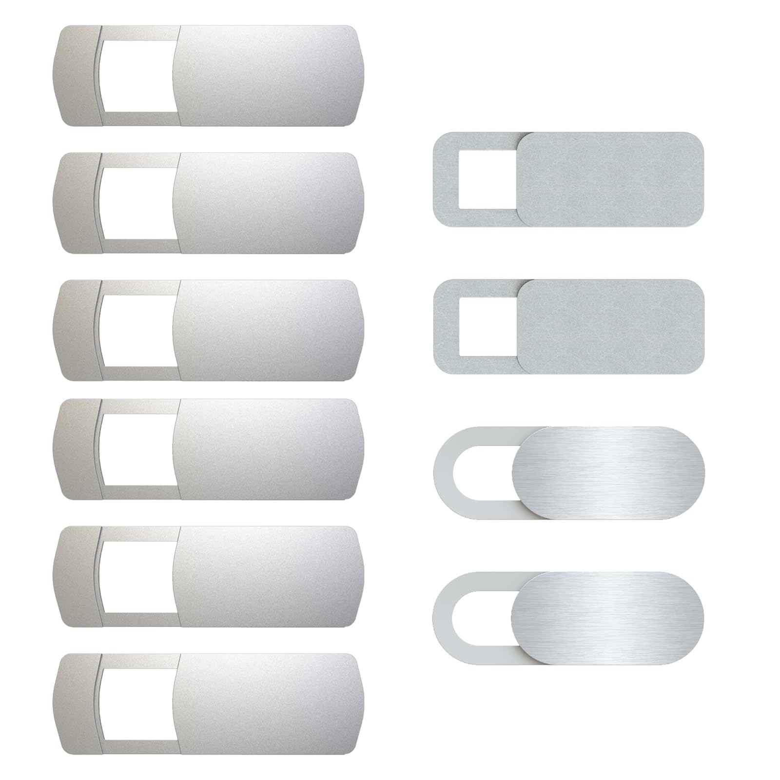 Webcam Cover, Webcam Cover Slide Compatible for Laptop, Desktop, PC, MacBook Pro, iMac, Mac Mini, iPad Pro, Smartphone,Protect Your Privacy and Security,Strong Adhesive (Silver)