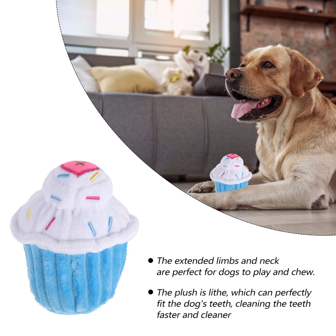 FRCOLOR 5 Pezzi Di Peluche Giocattoli Per Cani Con Cigolio Giocattoli Interattivi in ​​peluche Per Cuccioli Molari Pulizia Dolcetti Ciucci in Peluche Da Masticare Divertimento Compleanno