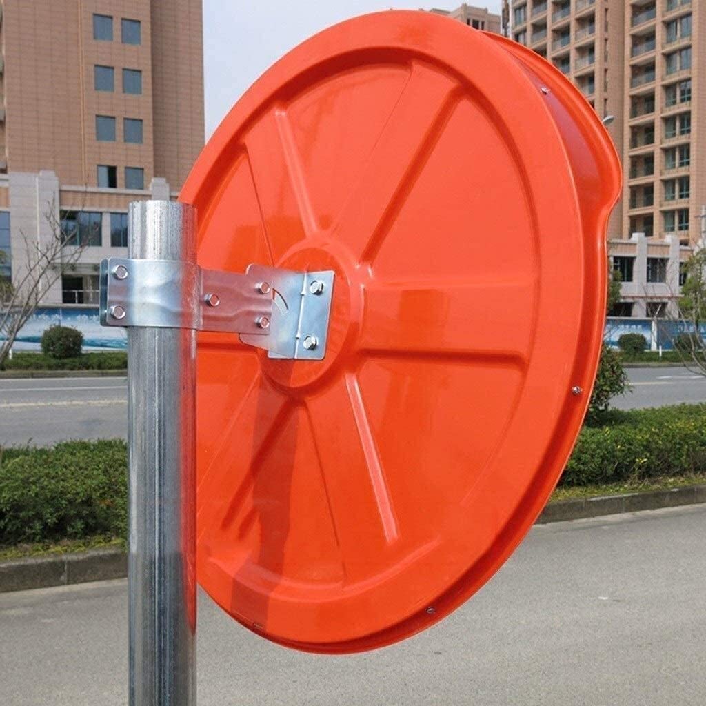 Specchio Convesso Traffico Specchio Grandangolare Da Strada,Stradale Specchio Sorveglianza Punto Cieco,con Accessori Hardware Di Montaggio,per La Stradale E La Sicurezza Negozio,Nero,60cm/23.6in - Foto 11