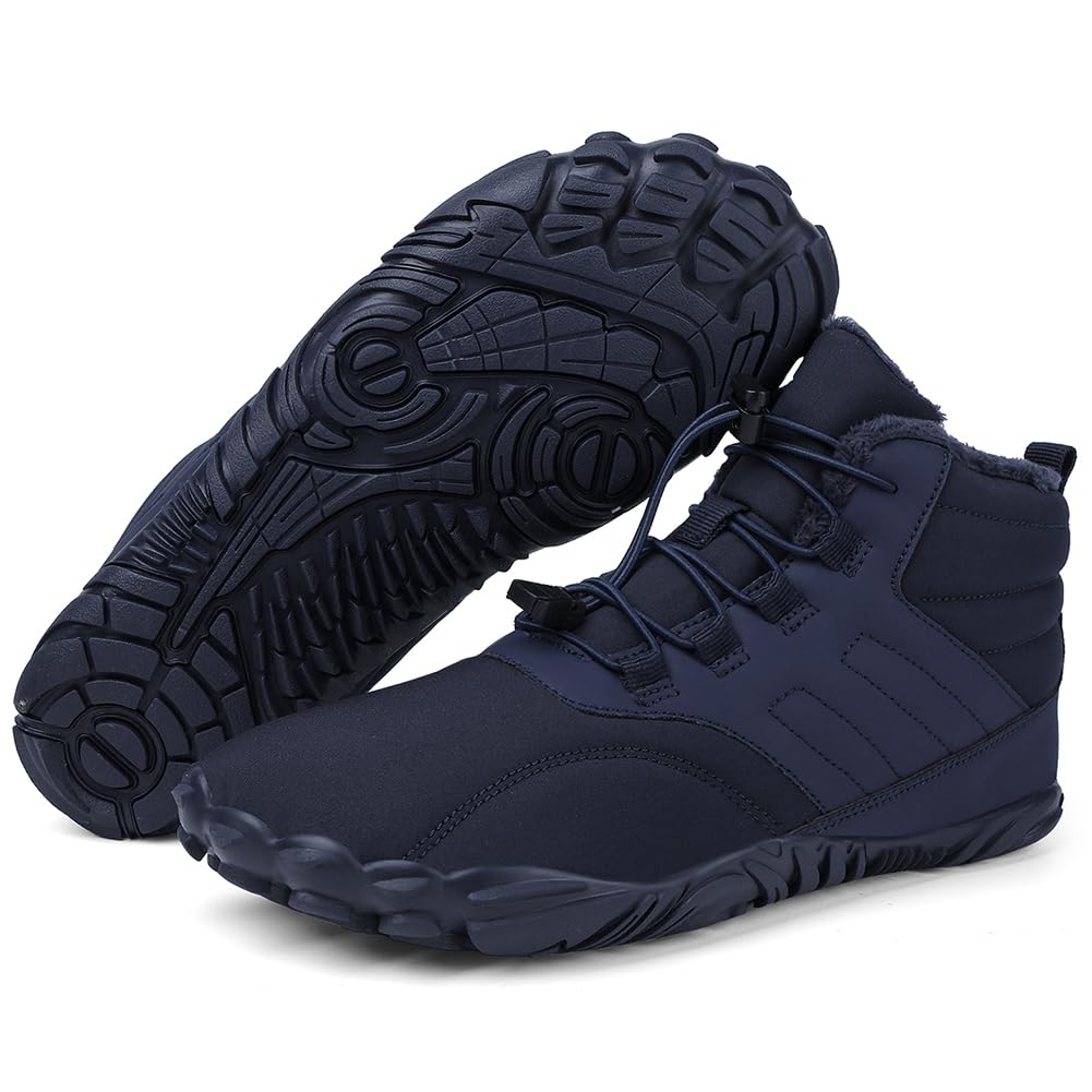 Orgonite Buty do chodzenia boso, damskie, męskie, zimowe, odporne na działanie wody, z podszewką, ciepłe buty zimowe do aktywności na świeżym powietrzu, wędrówek, na kemping, do wspinaczki górskiej