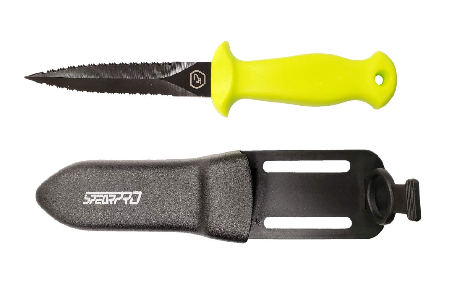 SpearPro Pike 11 Teflon DS – Anti-Rust Dive Knife, Sheath, and Leg Straps