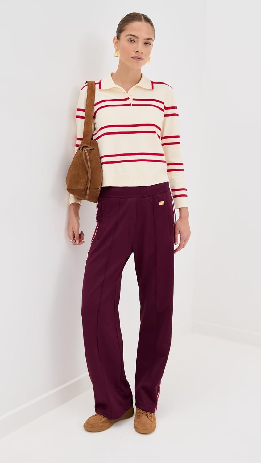 State & Lake Women's Long Sleeve Striped Polo