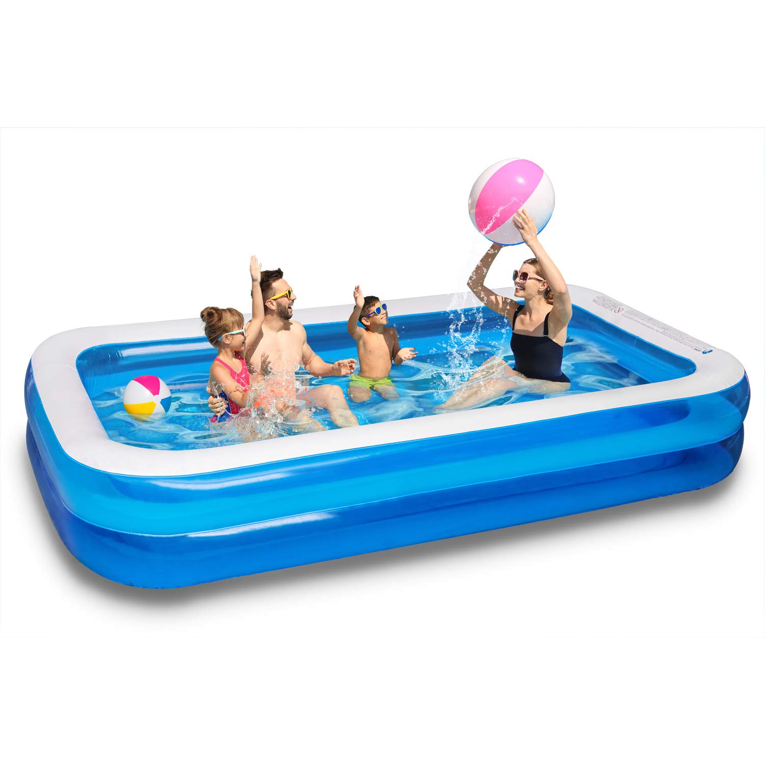 Photo 1 of CHICLIST Inflatable Swimming Pool 120" X72" X20" Family Swim Center for Kids Full-Sized Lounge Pool for Kids Adults Easy Set for Backyard Summer Water Party Outdoor Kiddie Pools