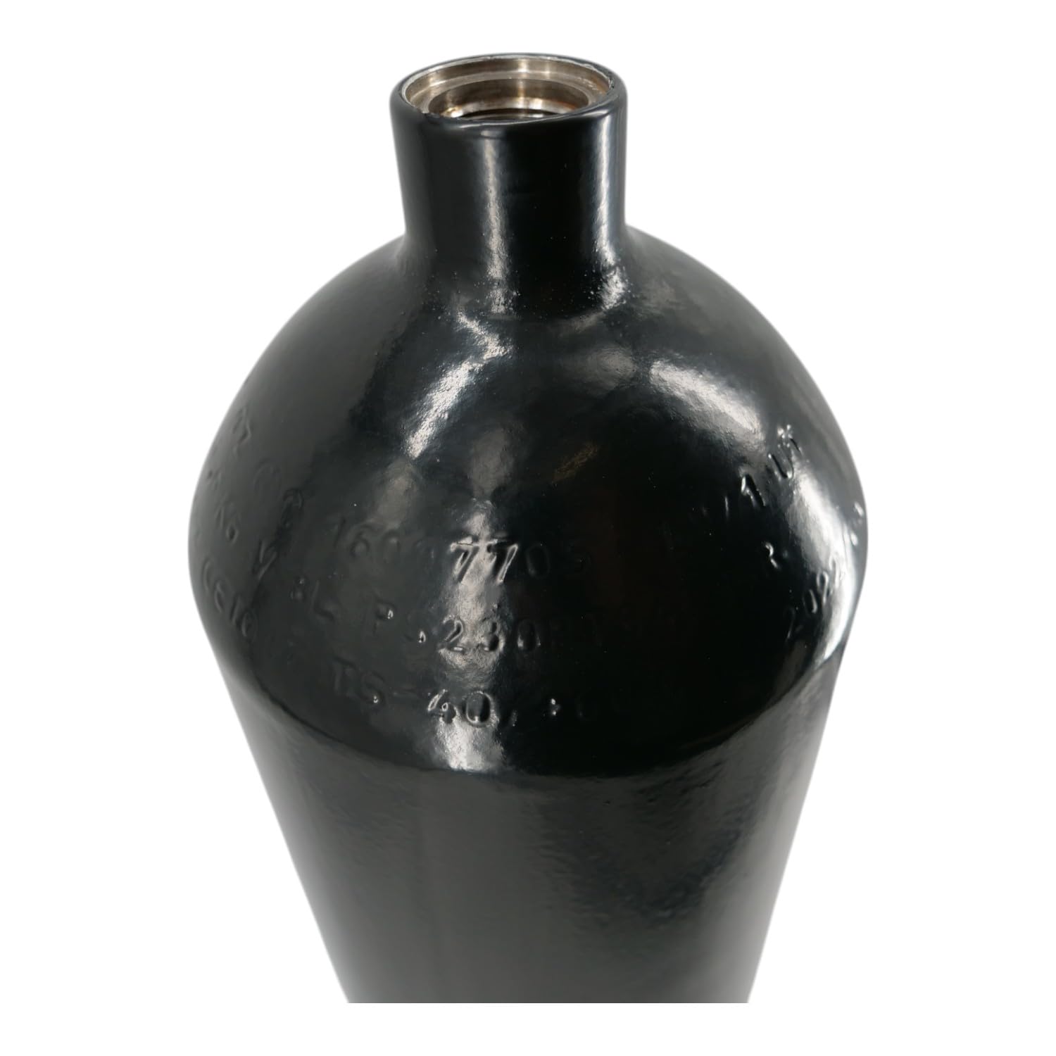 Stahlflasche/Tauchflasche 8 Liter 230 bar 140mm M25x2 ohne Ventil schwarz