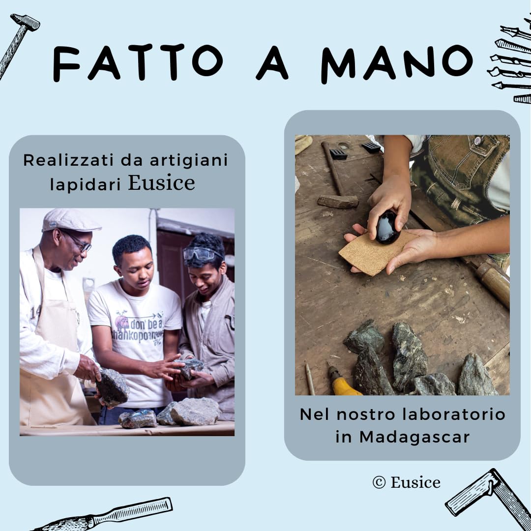 Diaspro Giallo Pietra naturale del Madagascar, Ciottolo di Protezione e Dinamismo, 100% Artigianale e Fatto a Mano, Diaspro etico di alta qualità per Litoterapia, Benessere, Meditazione, Yoga