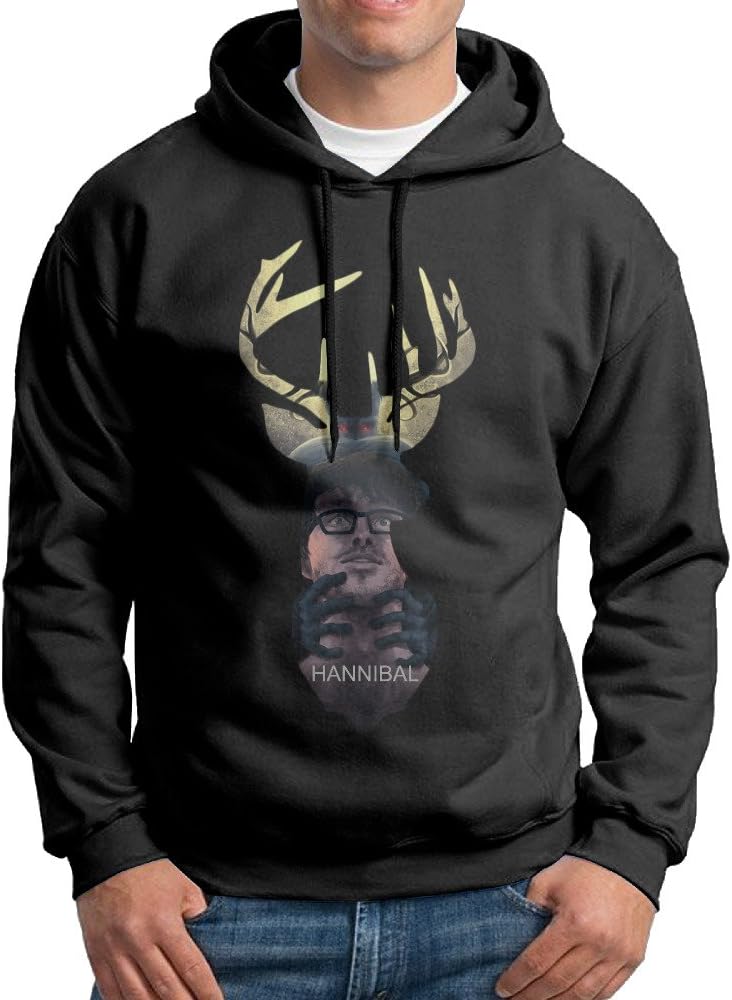 Curcy Hannibal Stag Man TV Series Psychological Thriller Horror Hoodies Sweater MensCamping Black