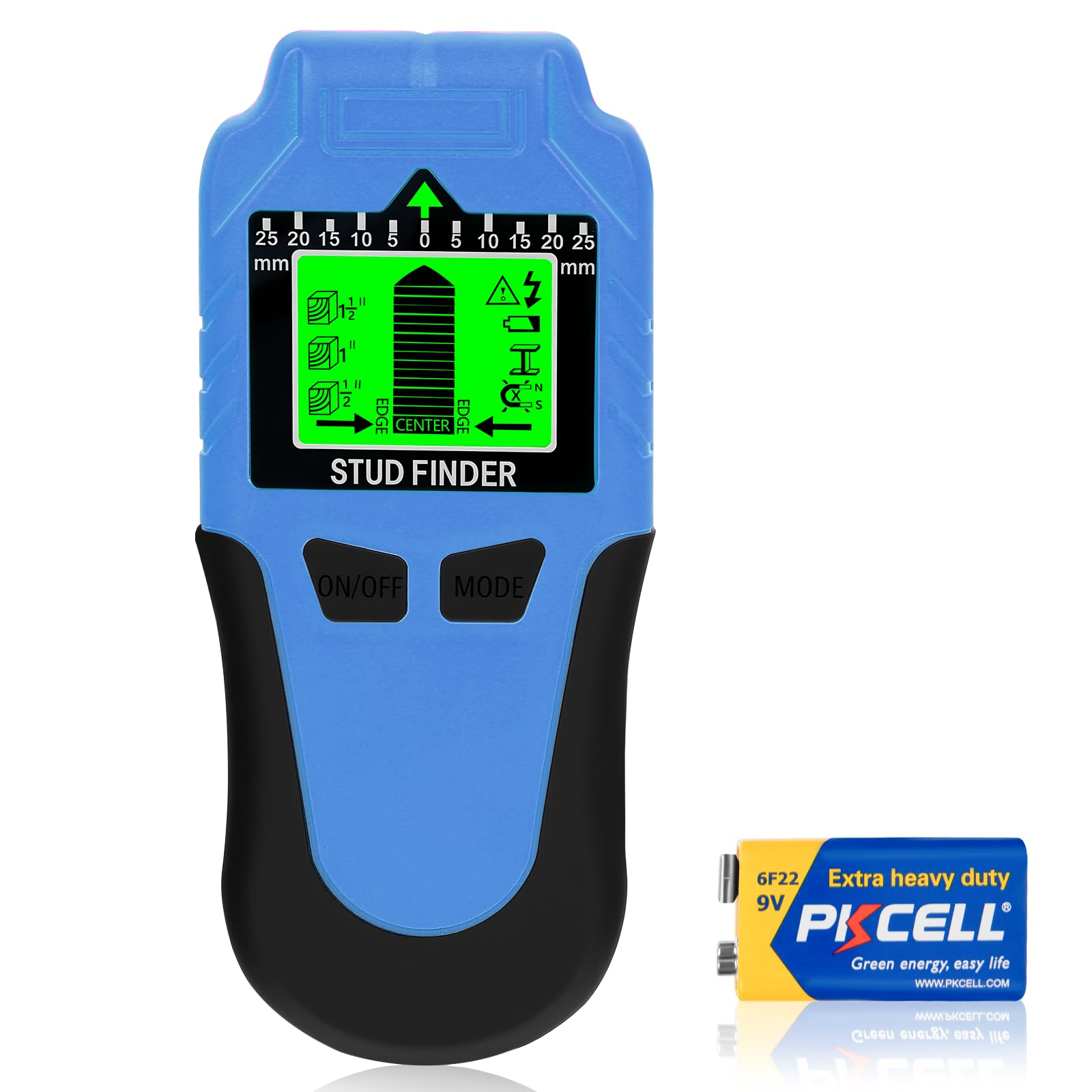 Rilevatore di perni ricaricabile 5 in 1 Stud Finder - Scanner da parete con display LCD e segnale acustico, rilevatore di travi per legno, metallo e cavi elettrici, rilevatore a parete USB per